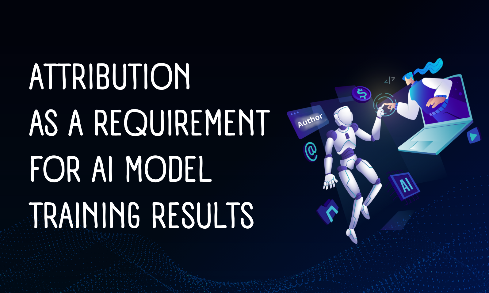Attribution as a requirement for AI model training results