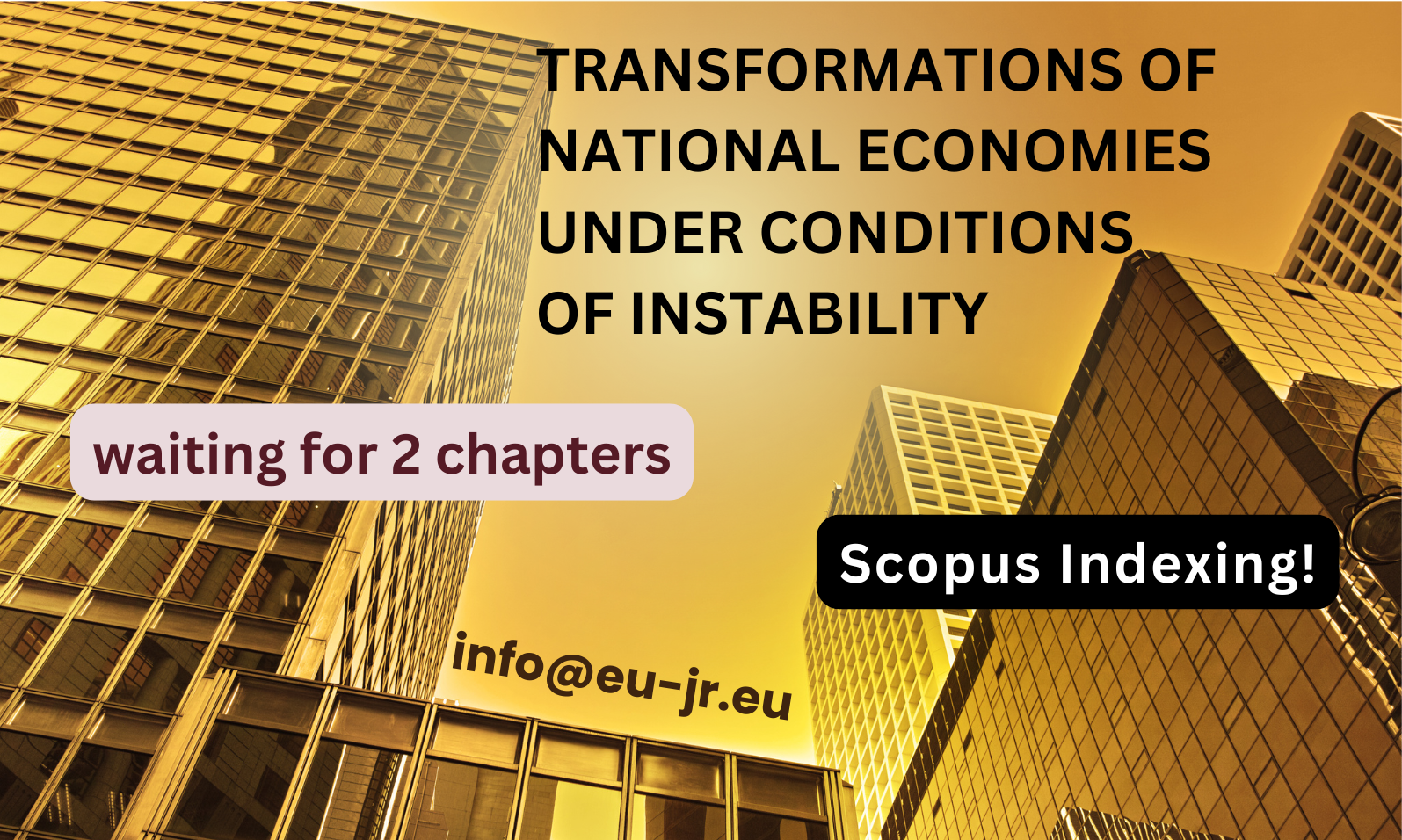 Only 2 places left! A set of chapters for a collective monograph with Scopus indexing!