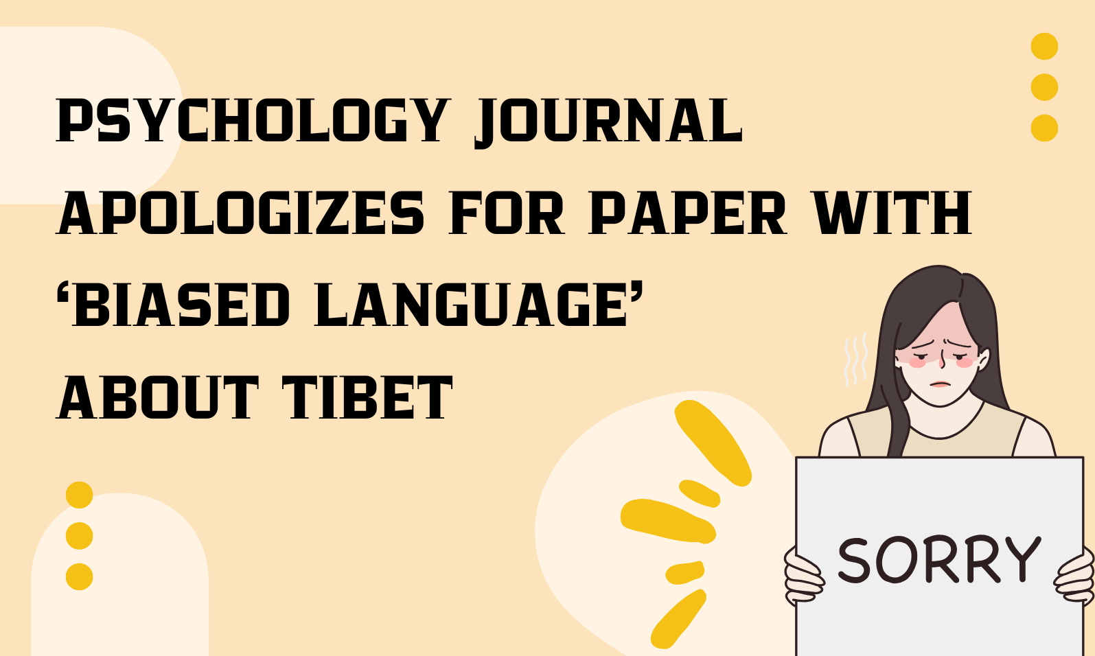 Psychology journal apologizes for paper with ‘biased language’ about Tibet