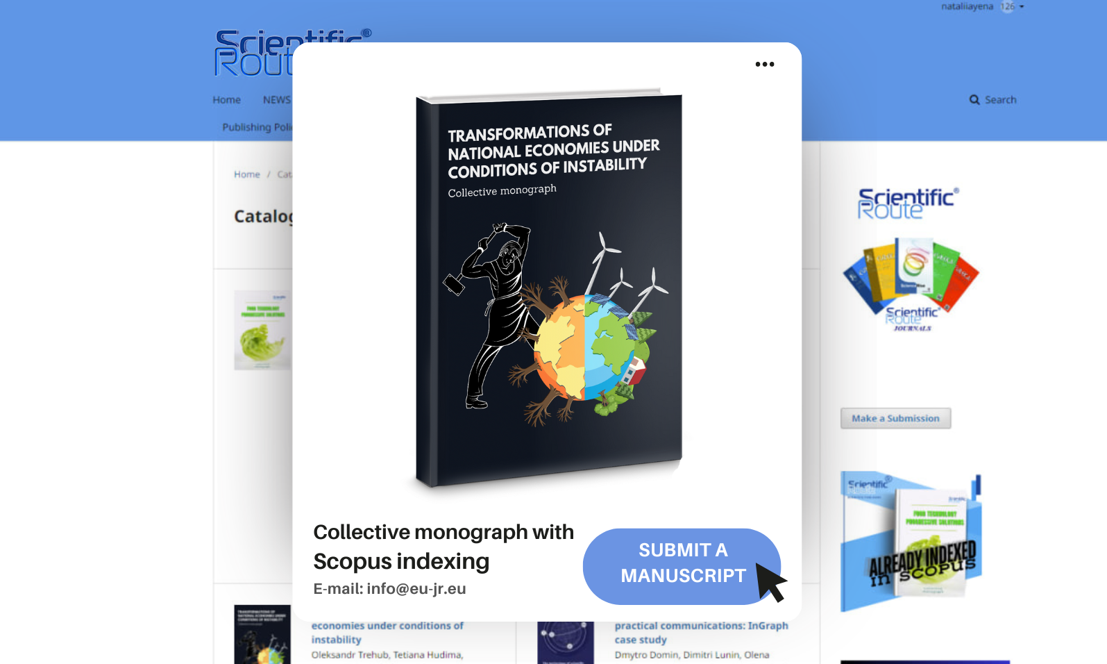 Need to publish a chapter in a collective monograph on economics?
